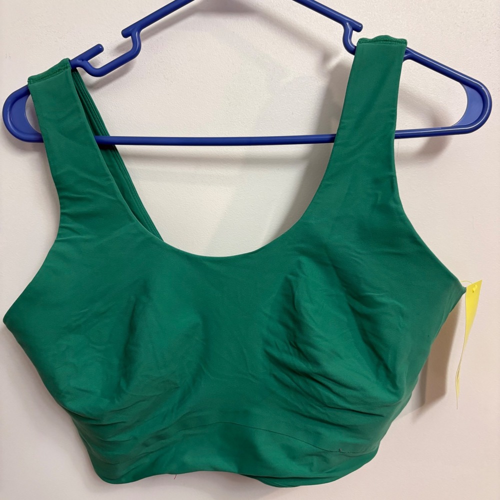 All In Motion Everyday Soft Double U Longline Sports Bra‎ Green 1X NEW